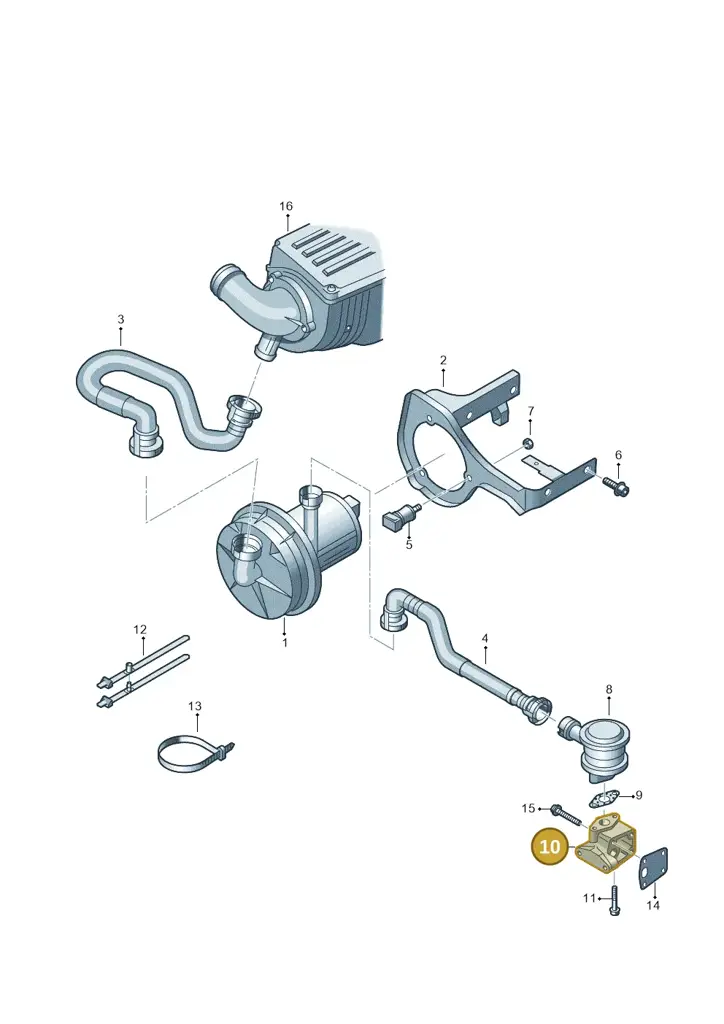 06A131166E — SEAT Altea XL Reference (2013-2013) diagram 649131000, position 10