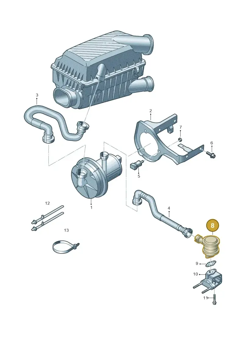 06A131351F — SEAT Leon Stylance (2010-2012) diagram 409131000, position 8