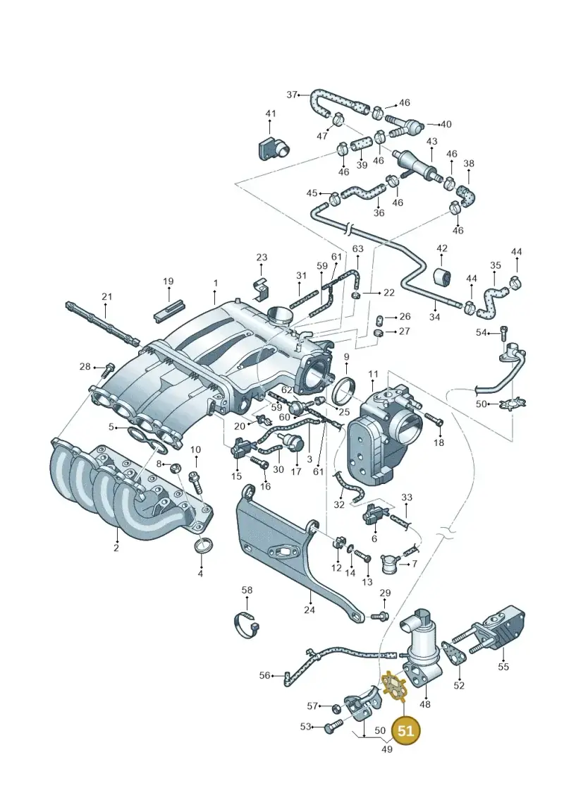 06A131547P — SEAT TOLEDO/LEON/LEON-4 (2001-2006) diagram 194133220, position 51