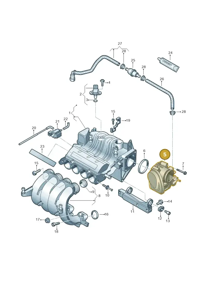 06A133062AT — SEAT Altea XL Reference (2013-2013) diagram 460133250, position 5