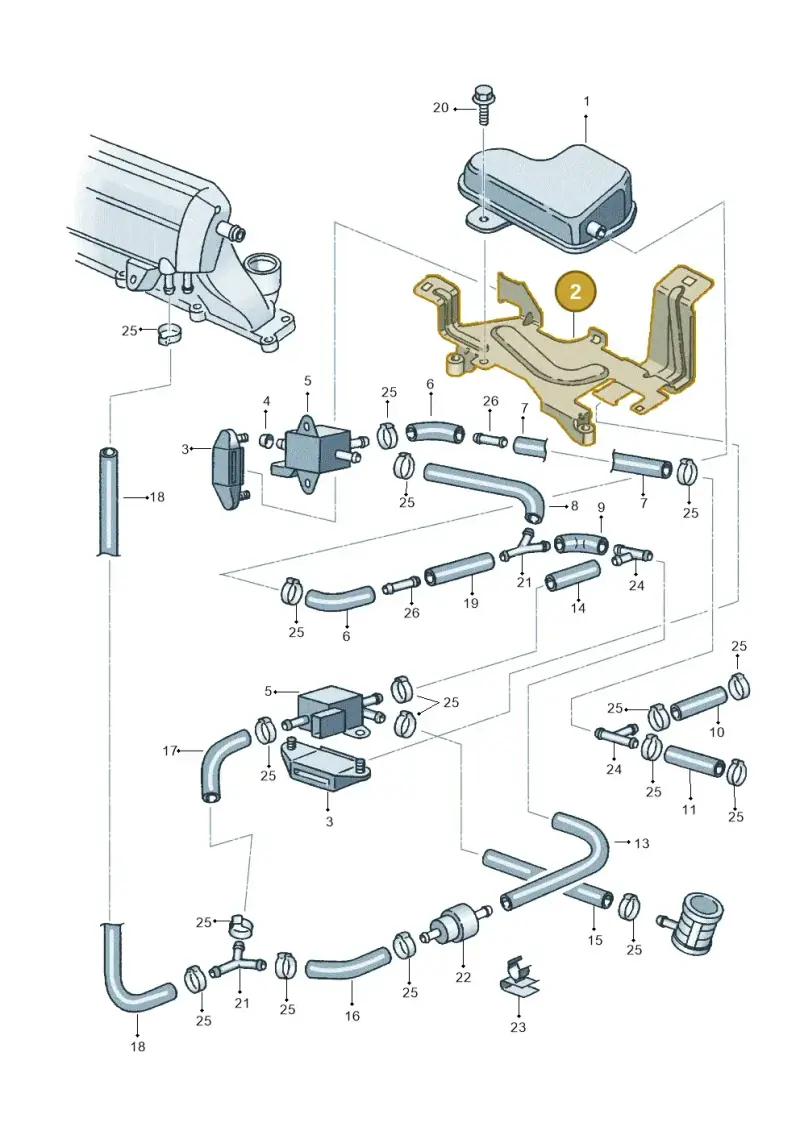 06A133444AA — SEAT IBIZA (2001-2005) diagram 238133310, position 2