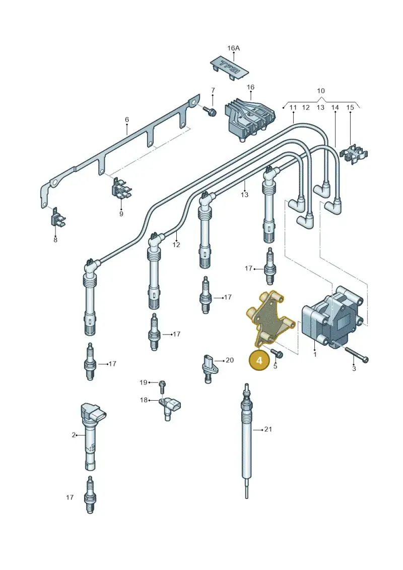 06A903103 — SEAT Ibiza Reference (2012-2012) diagram 646905000, position 4