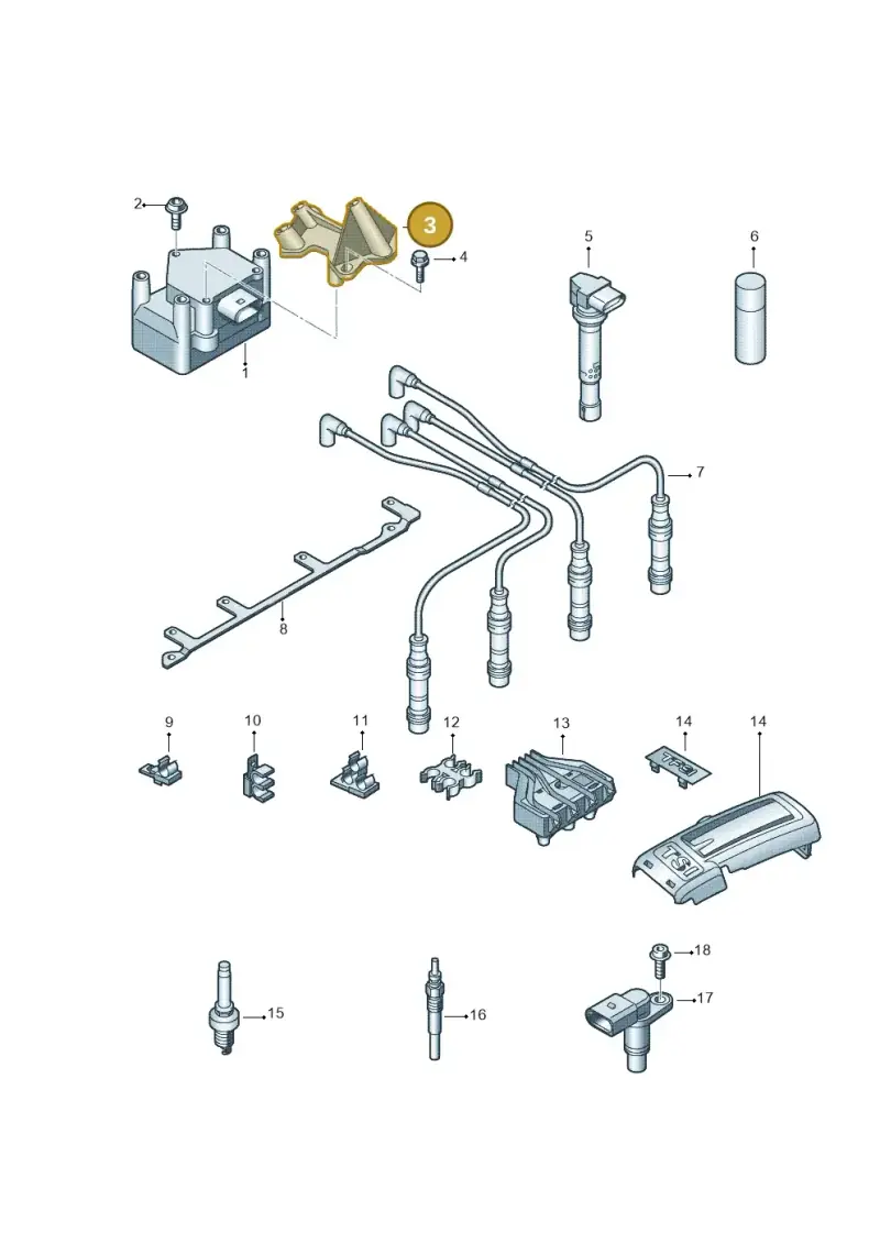 06A903103 — SEAT Altea XL Reference (2013-2013) diagram 694905000, position 3