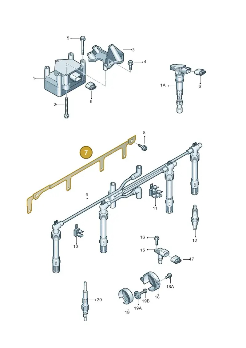 06A905131E — SEAT ALTEA                  07> (2006-) diagram 412905000, position 7