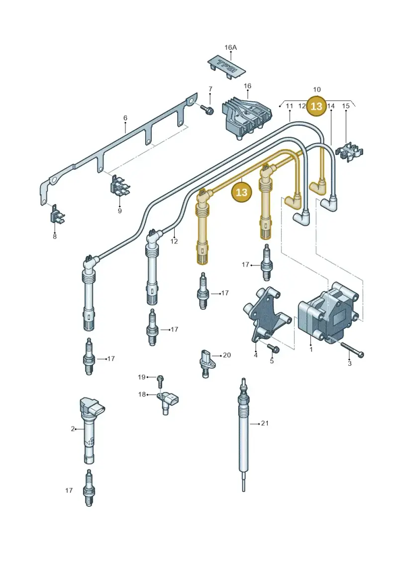 06A905430AD — SEAT Ibiza Reference (2012-2012) diagram 646905000, position 13
