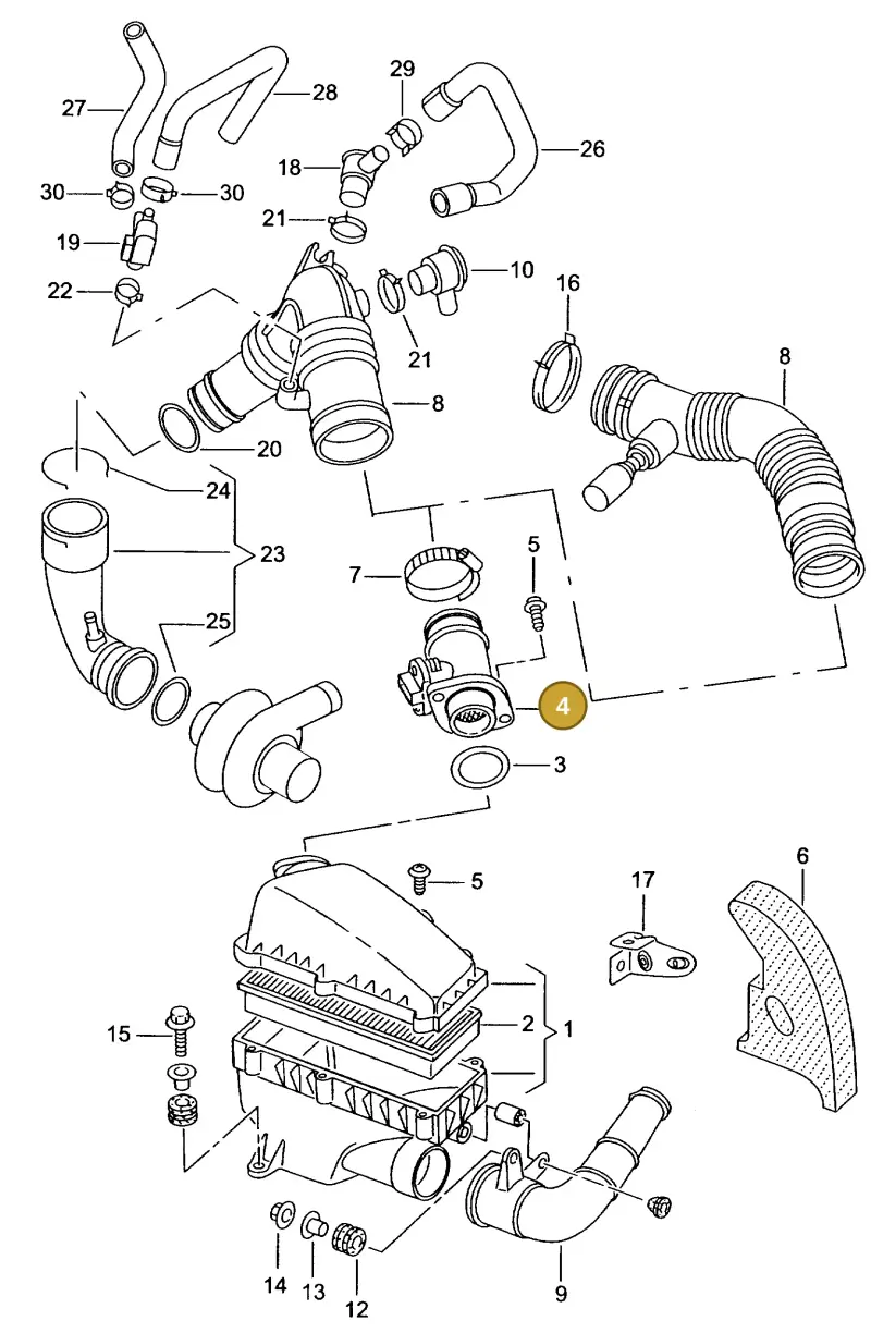 06A906461B — SEAT CORDOBA/VARIO (1999-2002) diagram 238129150, position 4