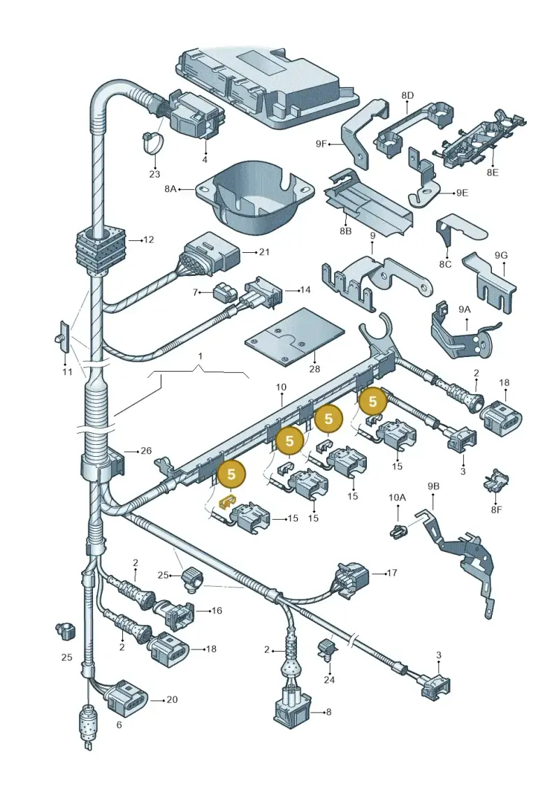 06A906732 — SEAT Altea XL Reference (2010-2013) diagram 203971020, position 5