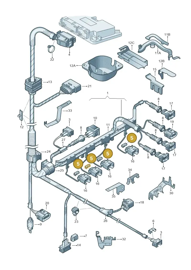 06A906732 — SEAT IBIZA                  06> (2005-) diagram 225971050, position 5