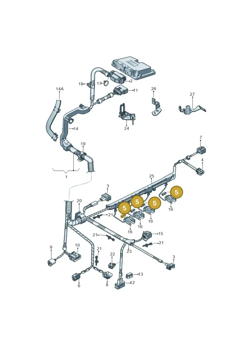 06A906732 — SEAT Ibiza Reference (2012-2012) diagram 345971160, position 5
