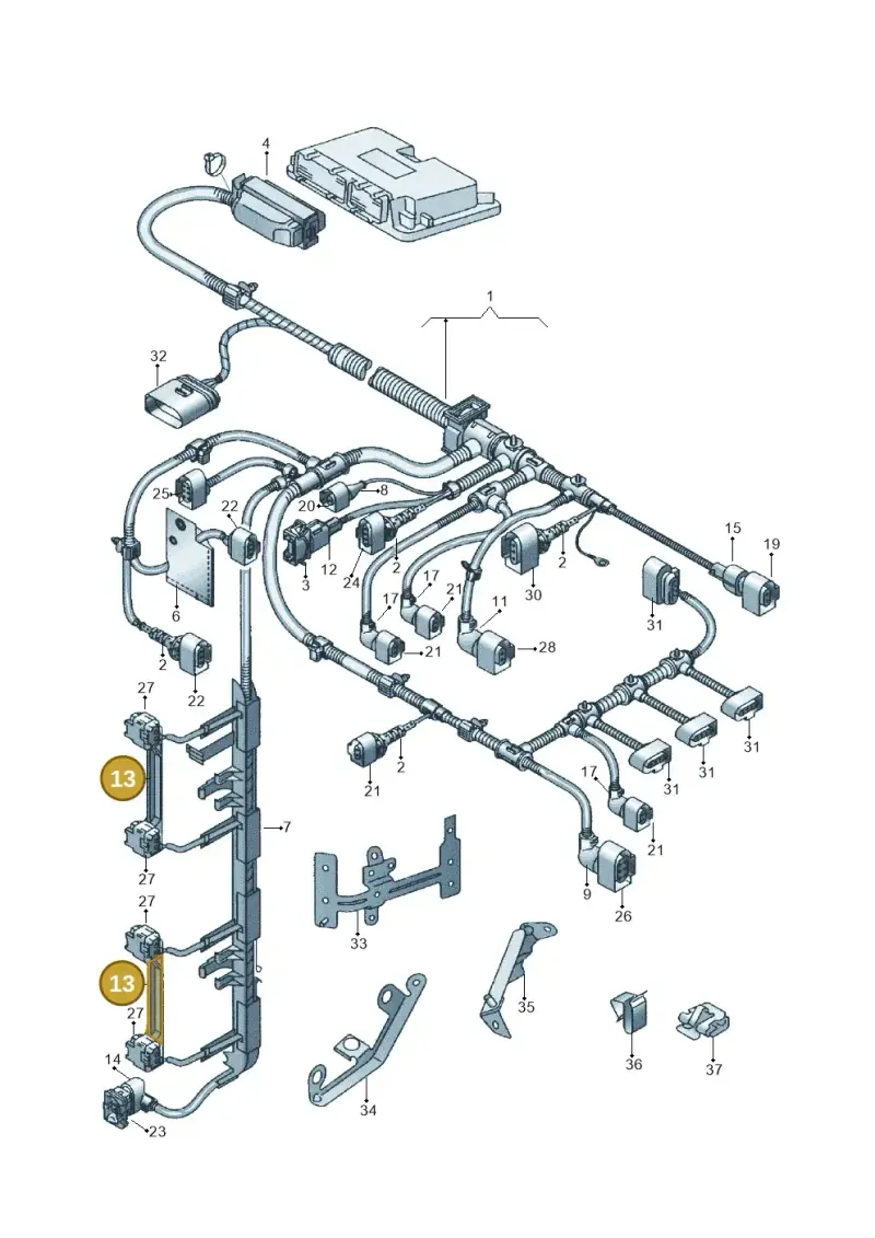 06A971902A — SEAT Alhambra (2006-2010) diagram 245971150, position 13