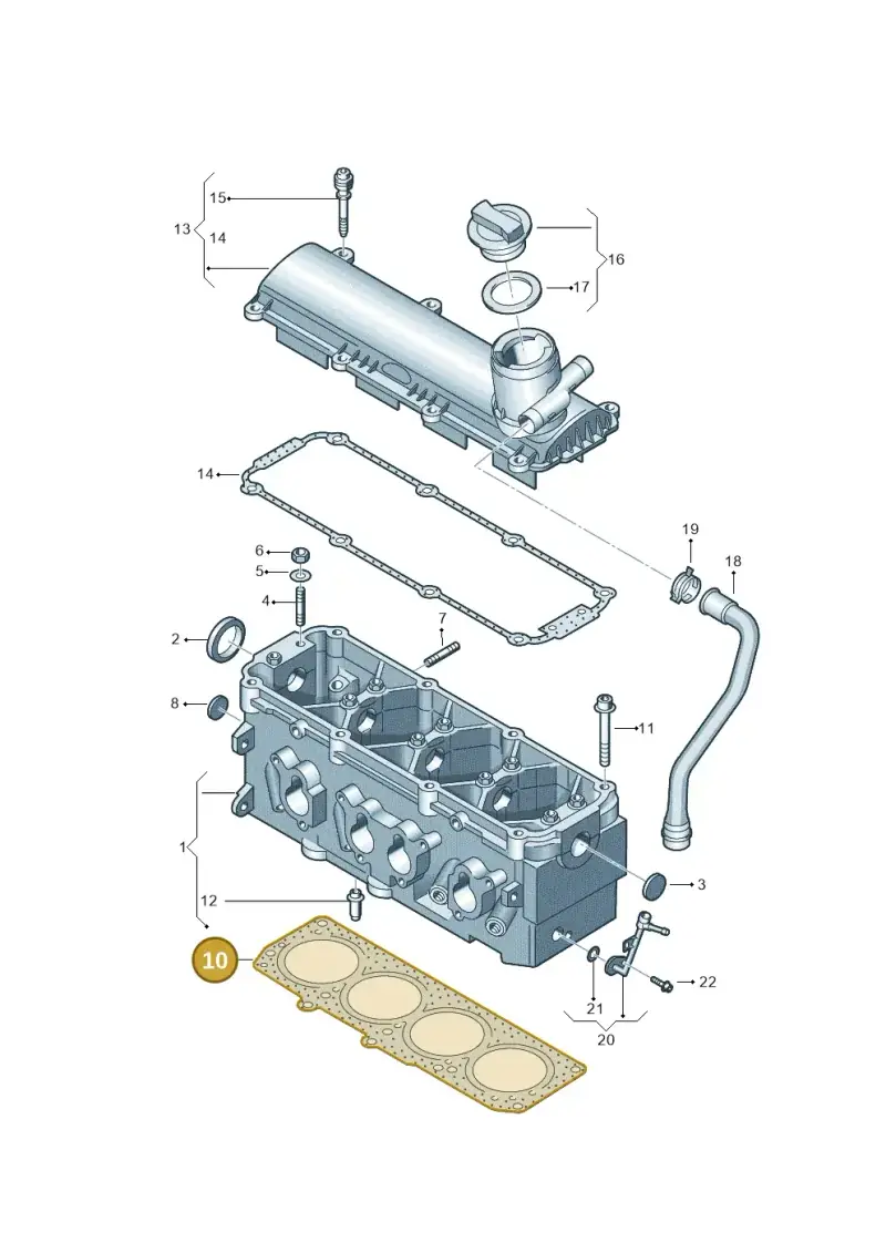 06B103383H — SEAT Altea XL Reference (2010-2013) diagram 409103300, position 10