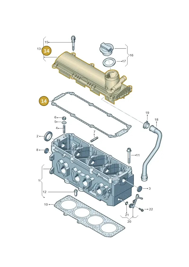 06B103483G — SEAT Altea XL Reference (2010-2013) diagram 409103300, position 14