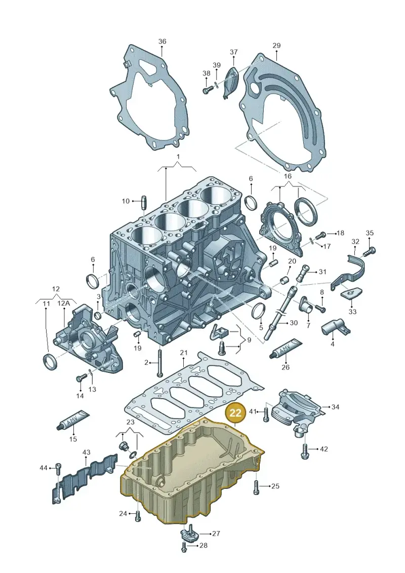 06B103601CG — SEAT Exeo ST Reference (2008-2011) diagram 249103150, position 22