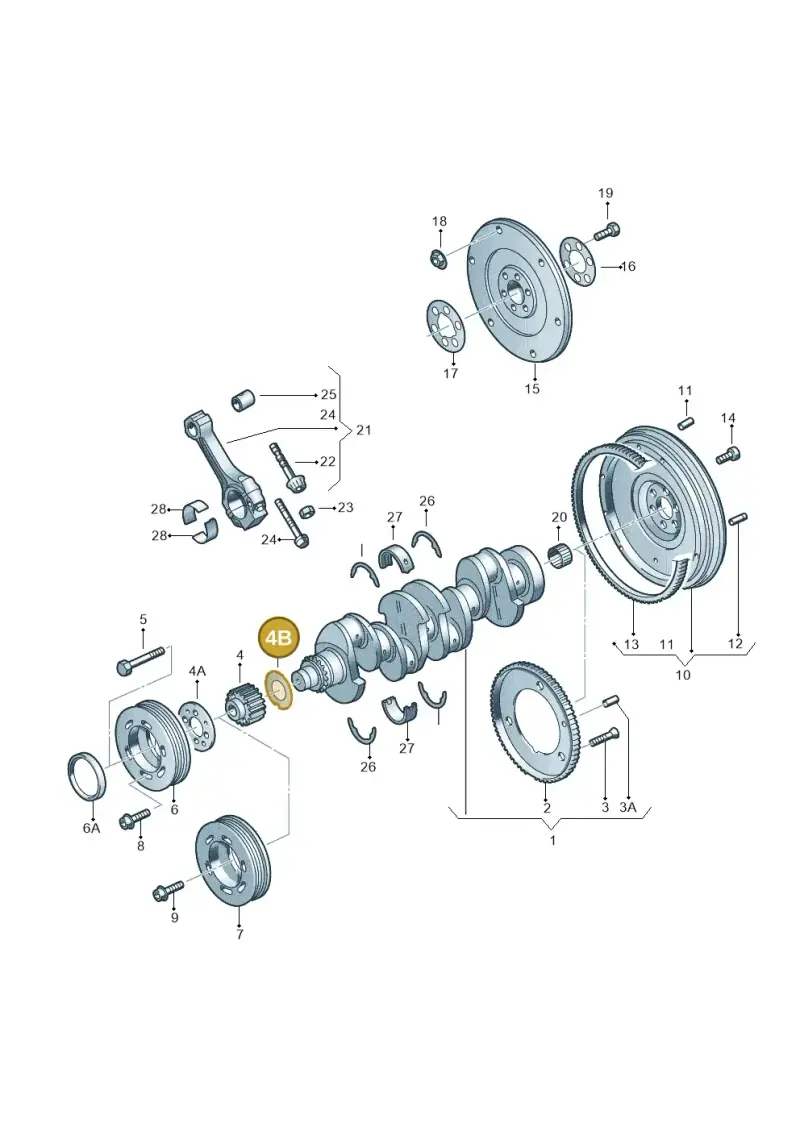 06C105193B — SEAT Leon Stylance (2010-2012) diagram 194105150, position 4B