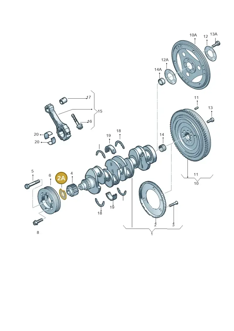 06C105193B — SEAT Exeo ST Reference (2008-2011) diagram 249105150, position 2A