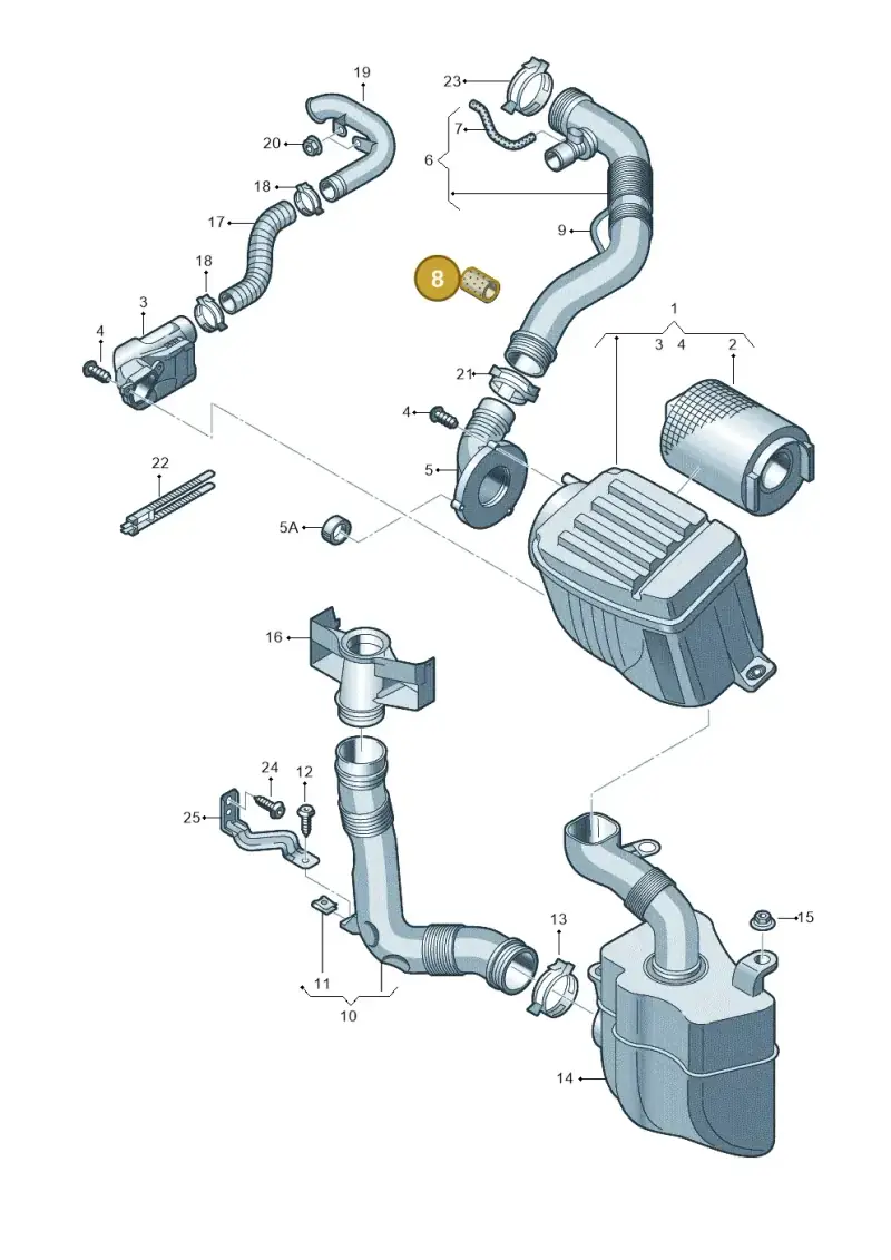 06C145291 — SEAT Leon Stylance (2010-2012) diagram 649129200, position 8