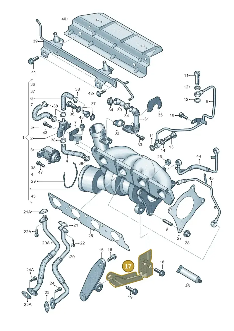 06D145536B — SEAT Exeo ST Reference (2008-2011) diagram 412145650, position 17