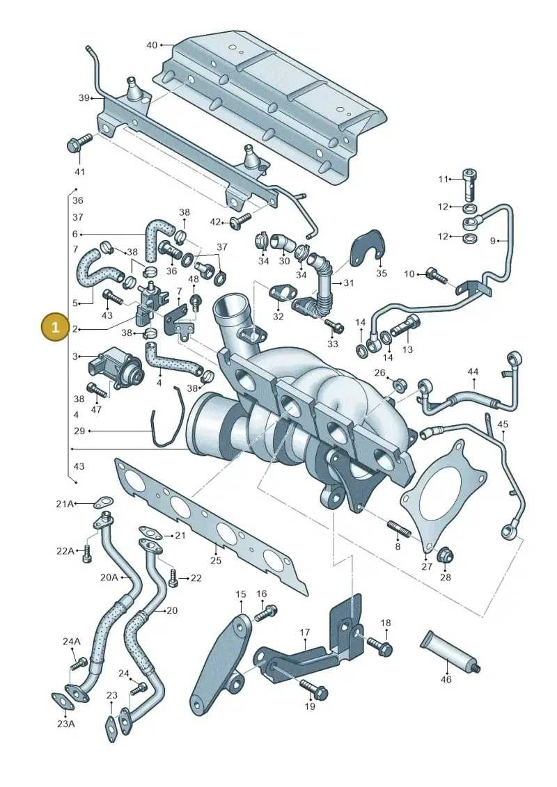 06D145701J — SEAT Exeo ST Reference (2008-2011) diagram 412145650, position 1