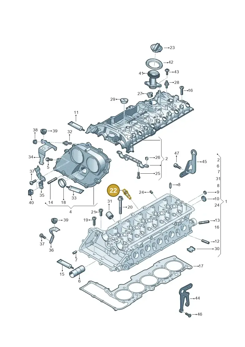 06E919501C — SEAT Formentor TSI CUPRA (2020-) diagram 596103040, position 22