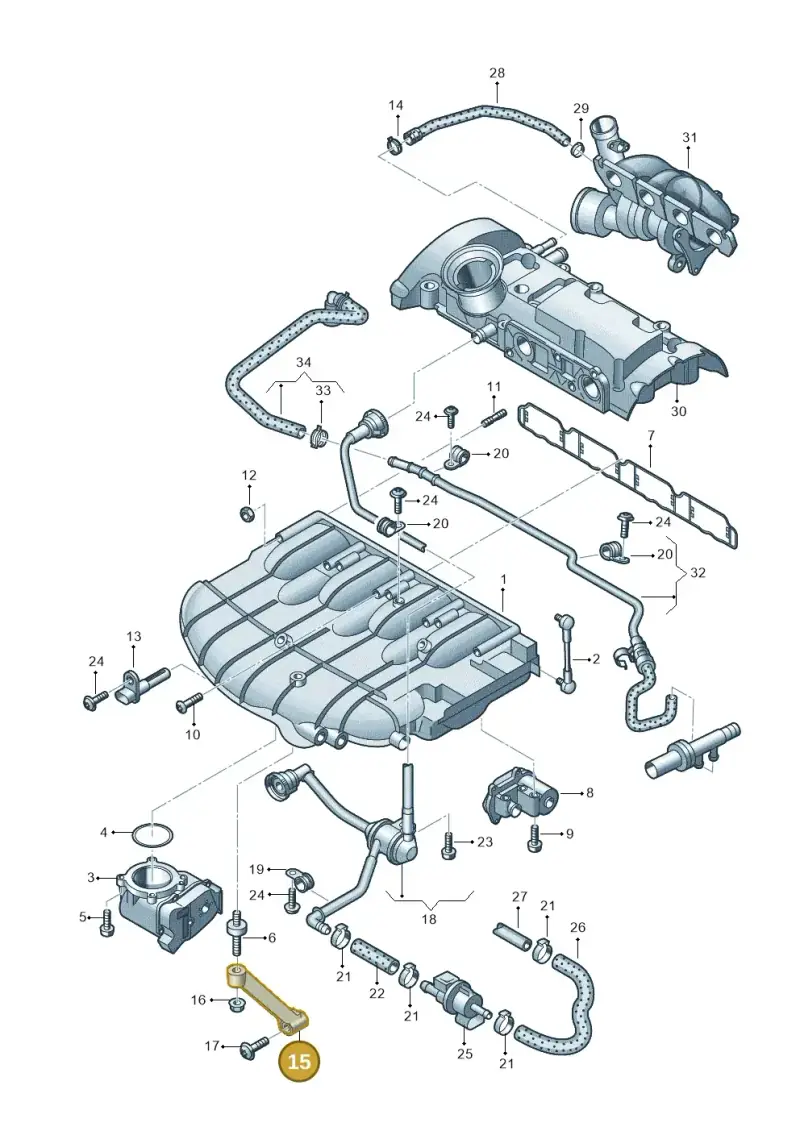 06F129723F — SEAT Leon Stylance (2010-2012) diagram 460133350, position 15