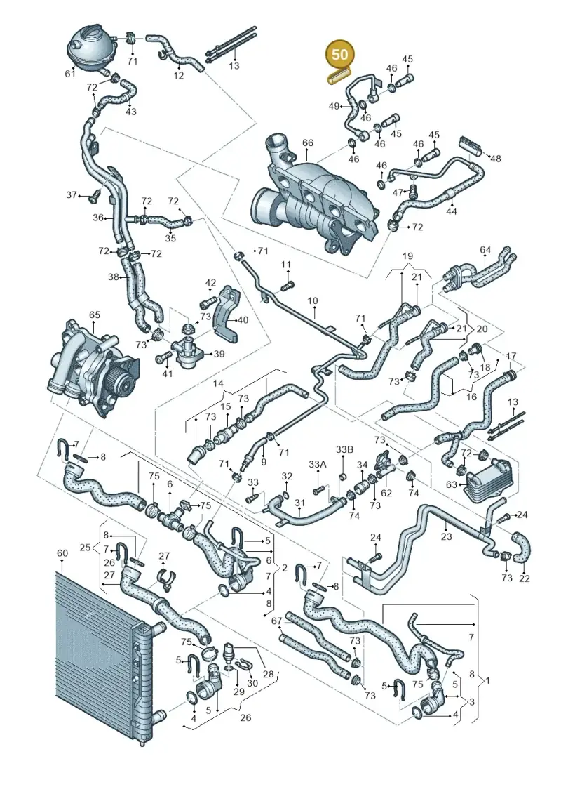06F133833B — SEAT Altea XL Reference (2013-2013) diagram 412121640, position 50