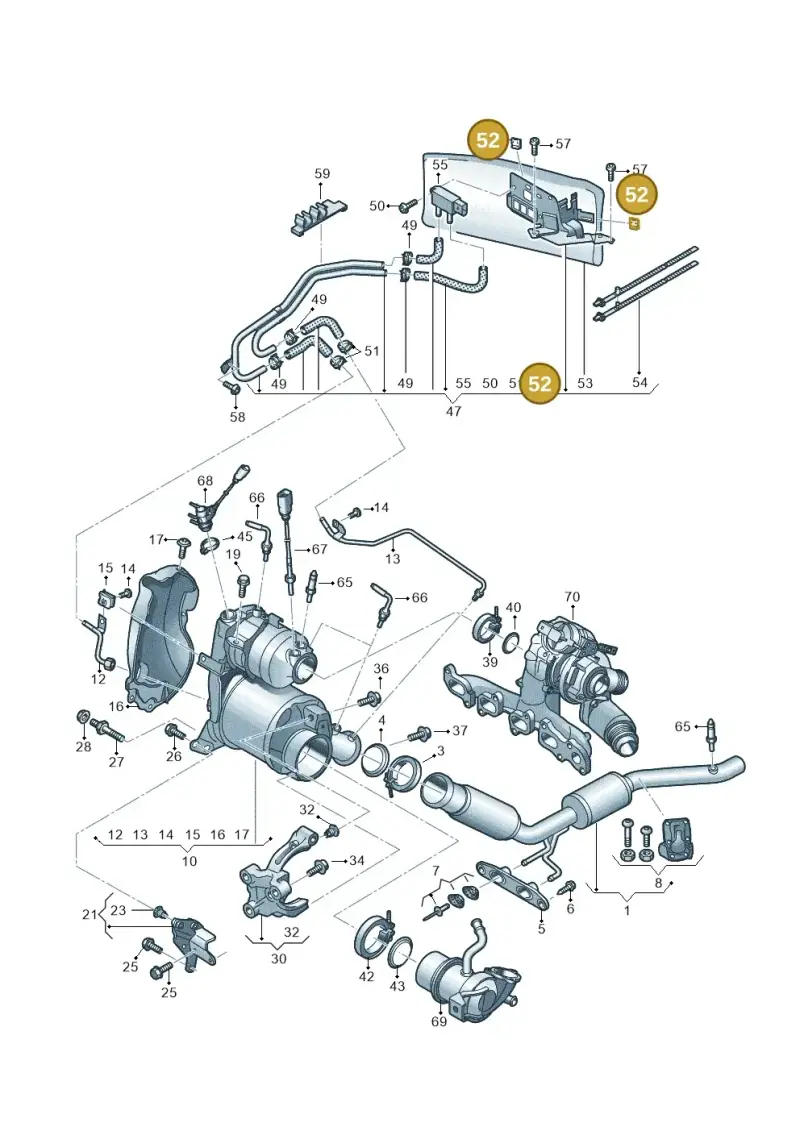 06F971842 — SEAT Tarraco FR (2018-2024) diagram 597253650, position 52