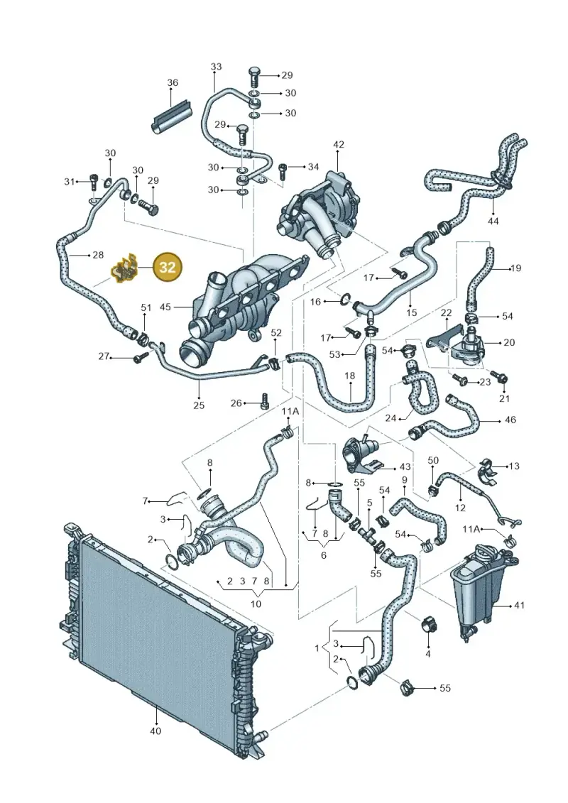 06H115261H — SEAT Exeo ST Reference (2008-2011) diagram 664121300, position 32