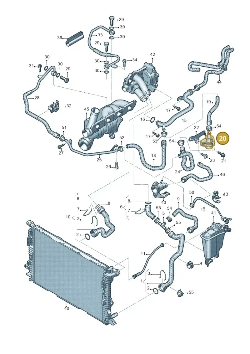 06H965561 — SEAT Exeo ST Reference (2008-2011) diagram 636121300, position 20