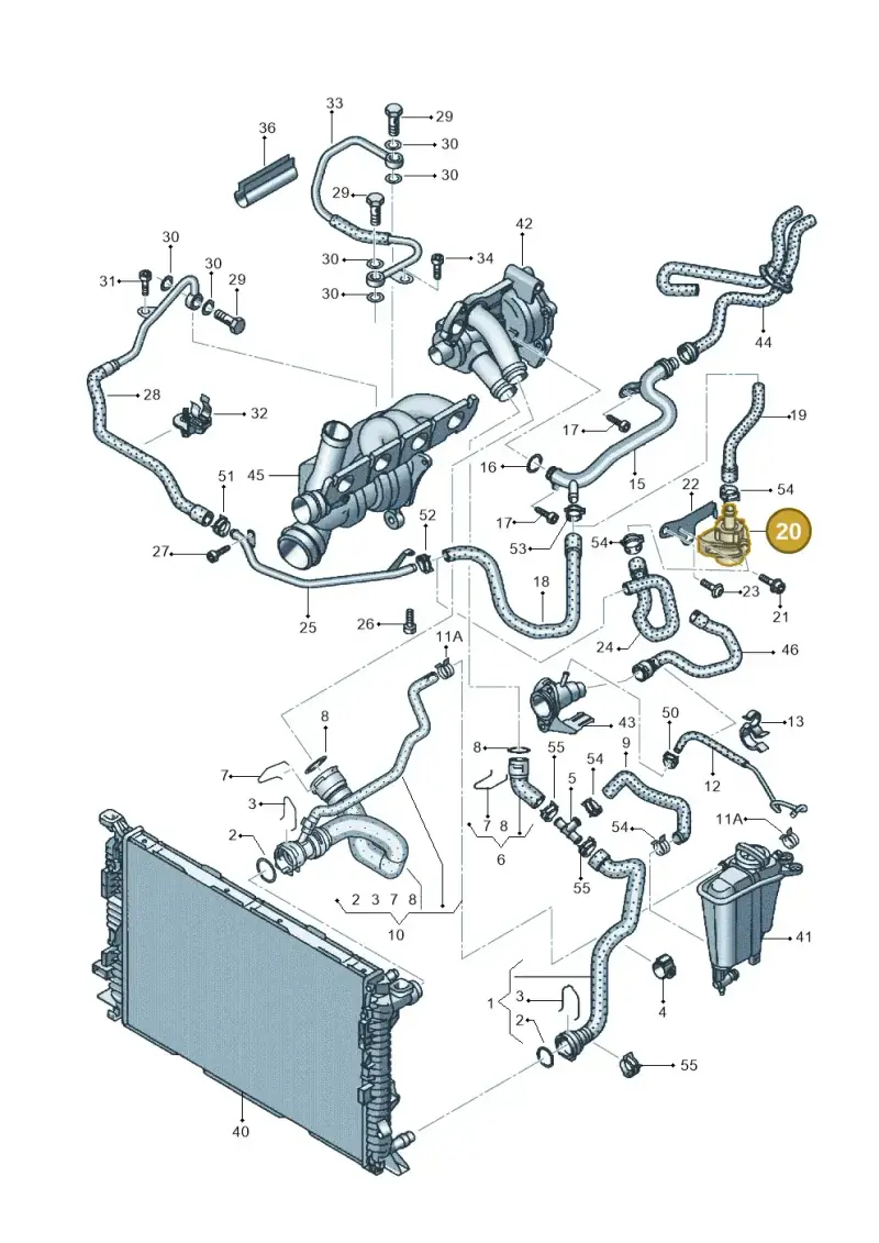 06H965561 — SEAT Exeo ST Reference (2008-2011) diagram 664121300, position 20