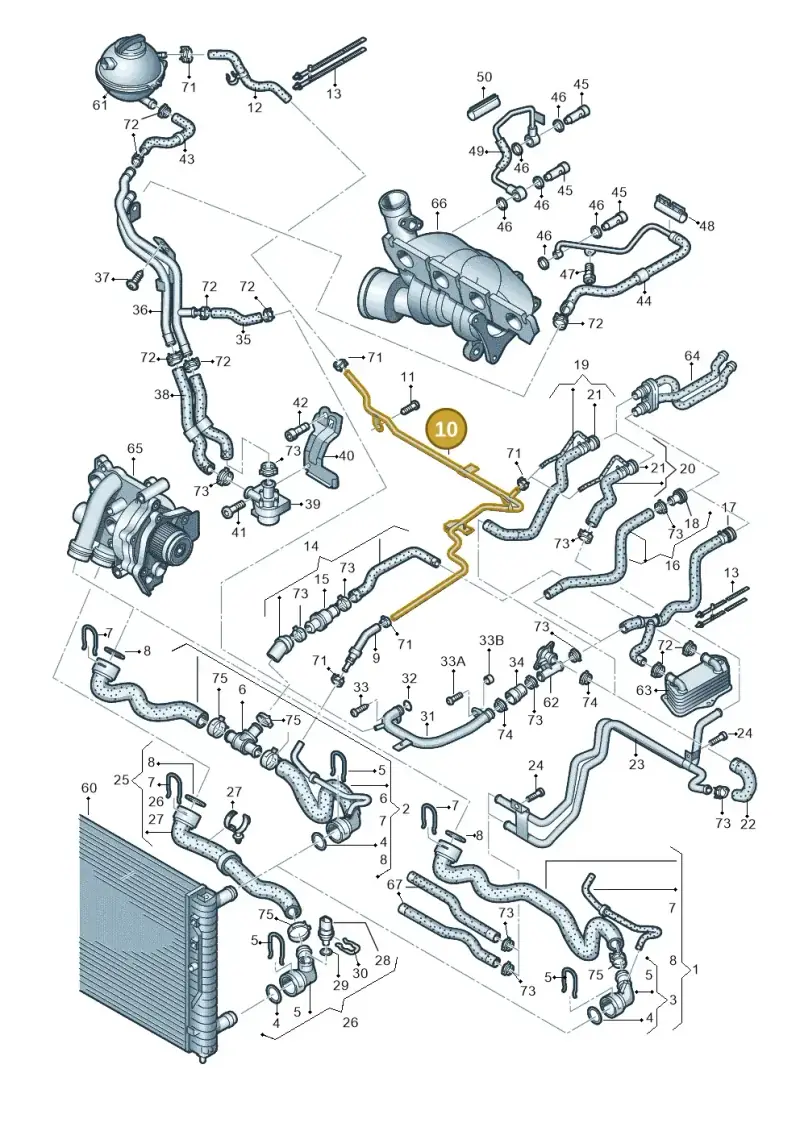 06J121075B — SEAT ALTEA                  07> (2006-) diagram 412121640, position 10