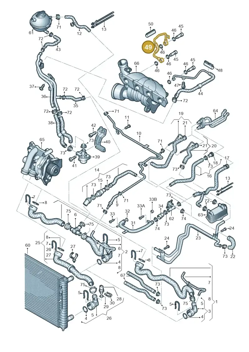06J121497H — SEAT Altea XL Reference (2013-2013) diagram 412121640, position 49