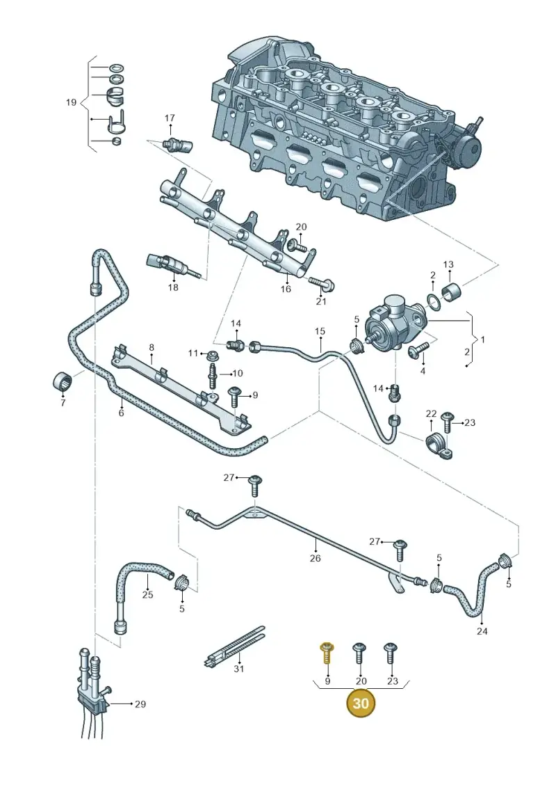 06J198212A — SEAT Altea XL Reference (2013-2013) diagram 646133240, position 30