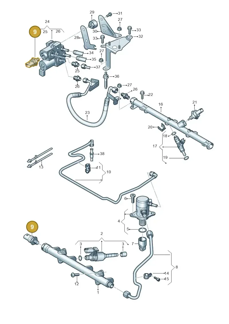 06J906051F — SEAT Leon style (2019-) diagram 827133132, position 9