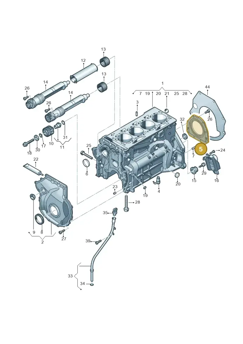 06K103171P — SEAT Formentor TSI CUPRA (2020-) diagram 746103100, position 5