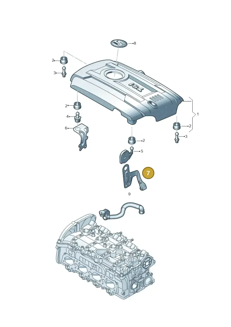 06K103392F — SEAT Ateca Style (2016-) diagram 754103800, position 7