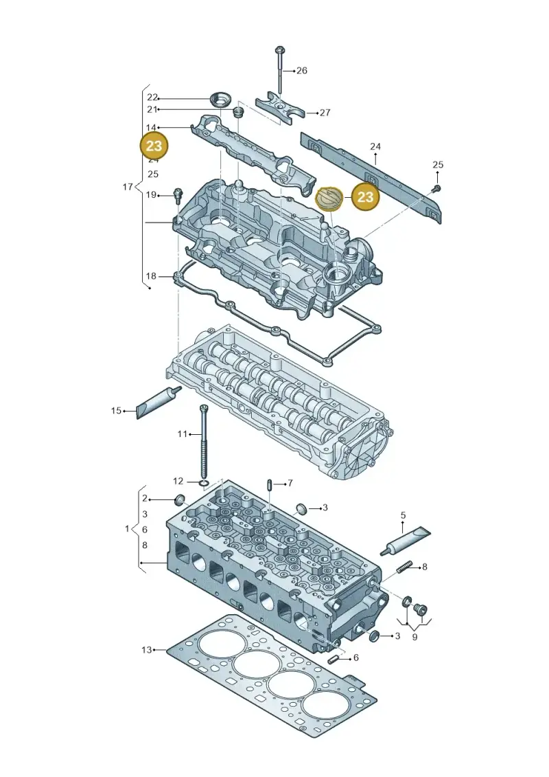 06K103485A — SEAT Leon style (2019-) diagram 793103066, position 23