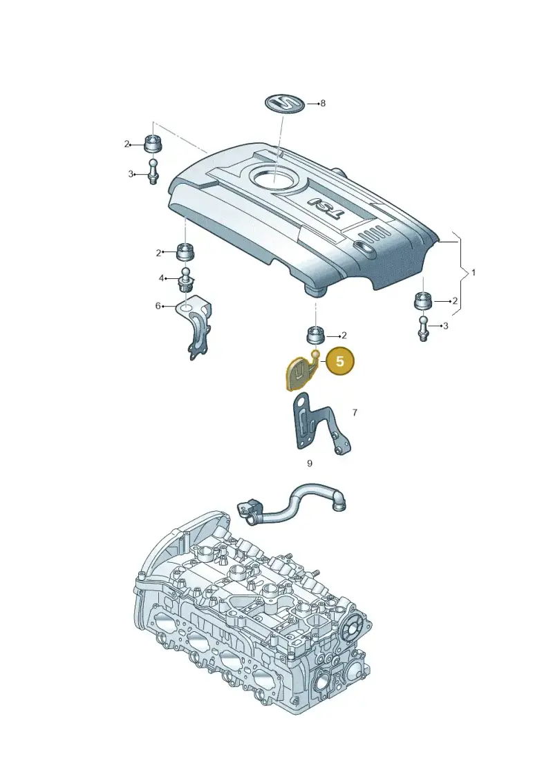 06K103733C — SEAT Formentor TSI CUPRA (2020-) diagram 754103800, position 5