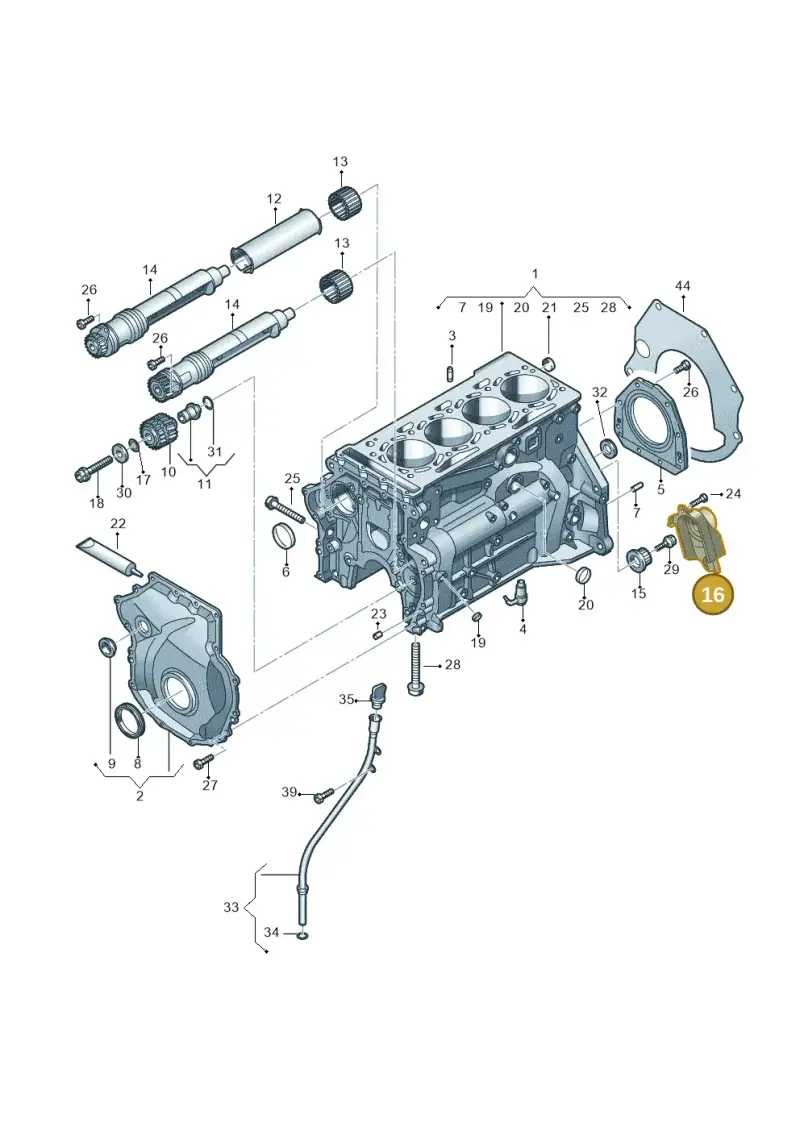 06K109121E — SEAT Formentor TSI CUPRA (2020-) diagram 746103100, position 16