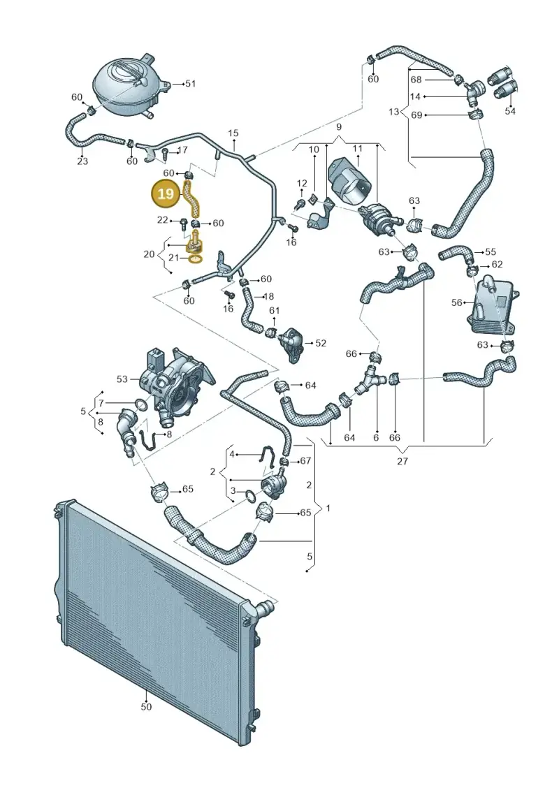 06K121051M — SEAT Formentor TSI CUPRA (2020-) diagram 850121056, position 19
