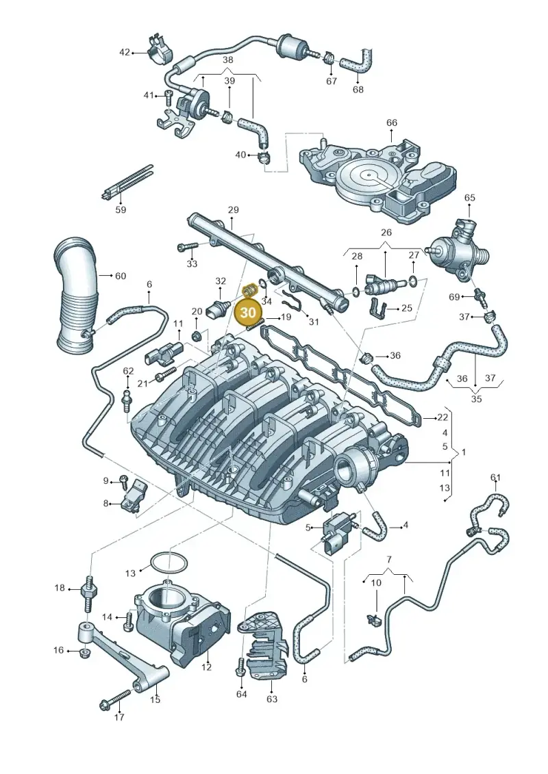 06K127813 — SEAT Leon ST Stylance (2016-2020) diagram 724133040, position 30