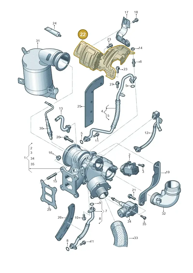 06K129597C — SEAT Leon ST Stylance (2012-2016) diagram 754145610, position 22