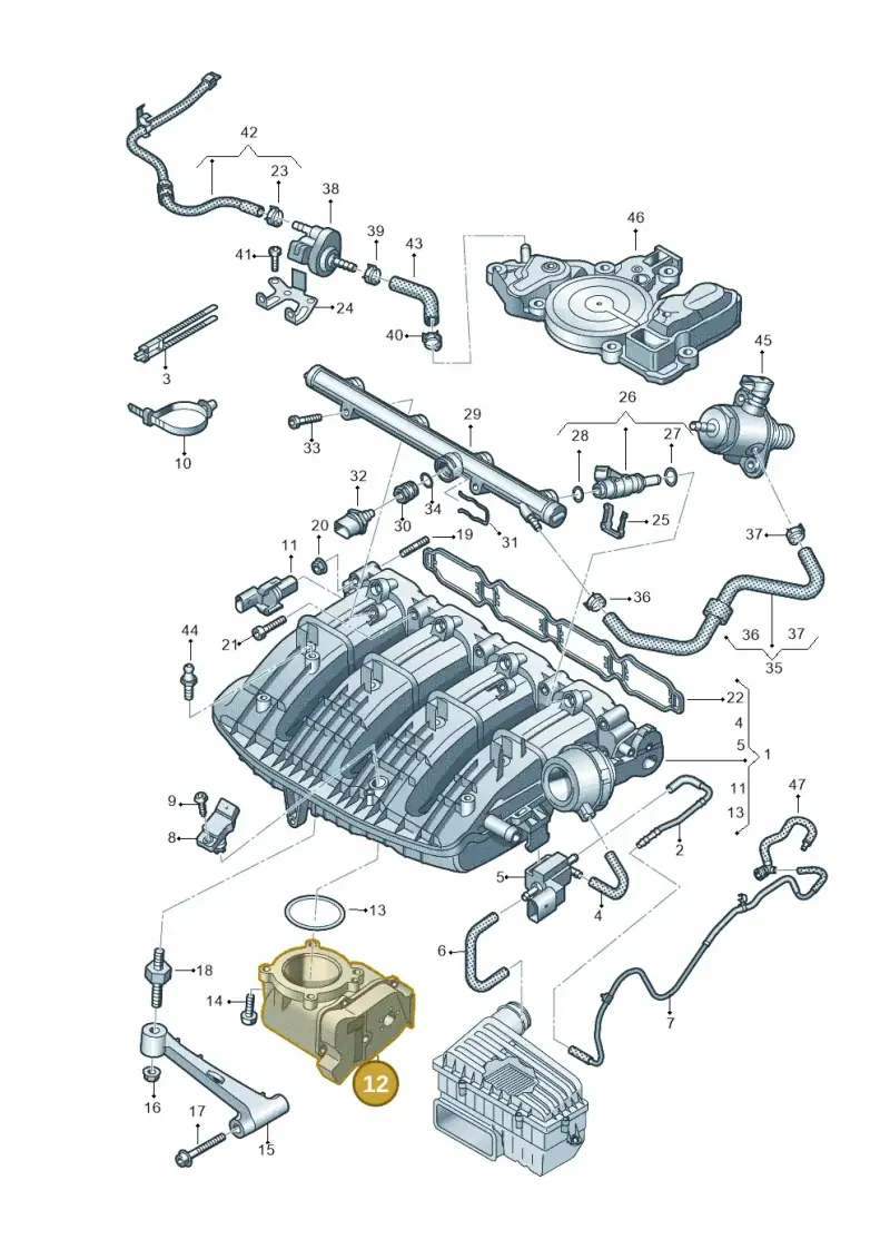 06K133062AS — SEAT Formentor TSI CUPRA (2020-) diagram 884133100, position 12