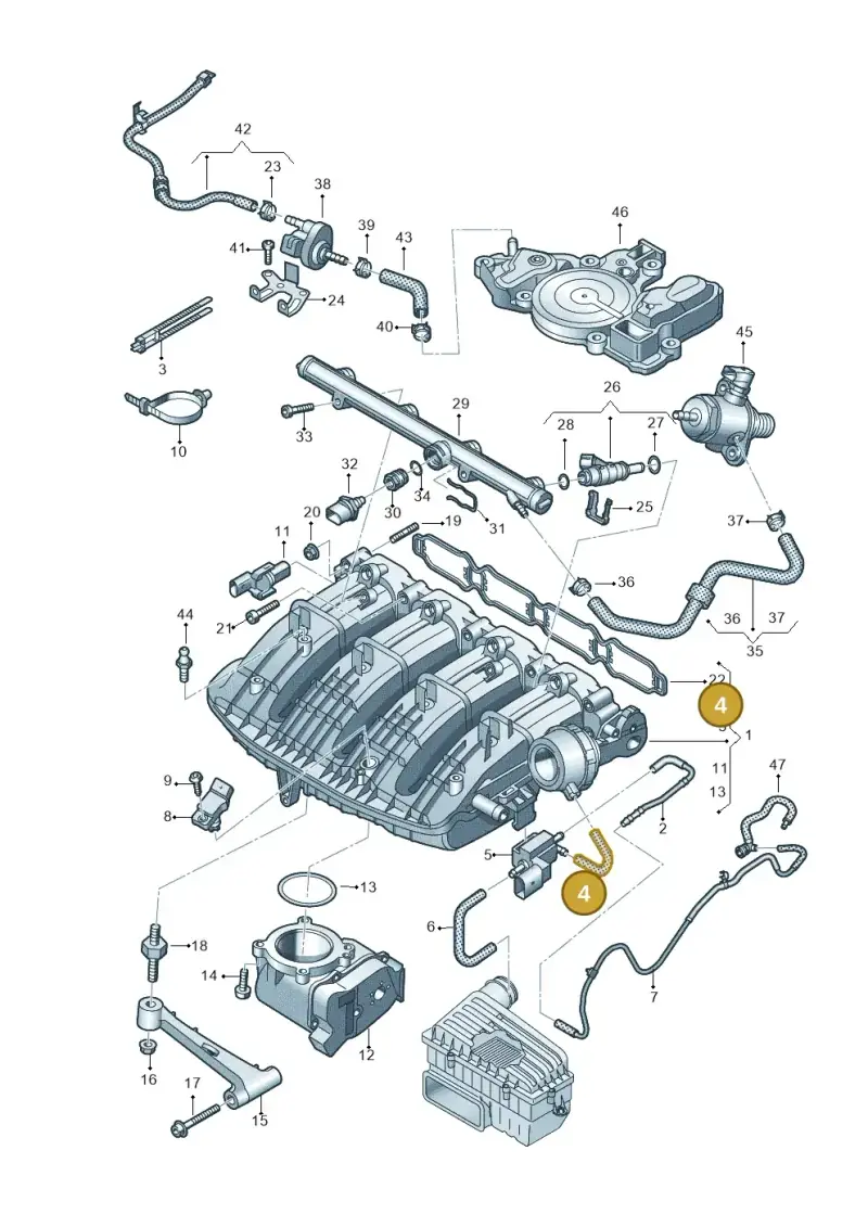 06K133595A — SEAT Formentor TSI CUPRA (2020-) diagram 884133100, position 4