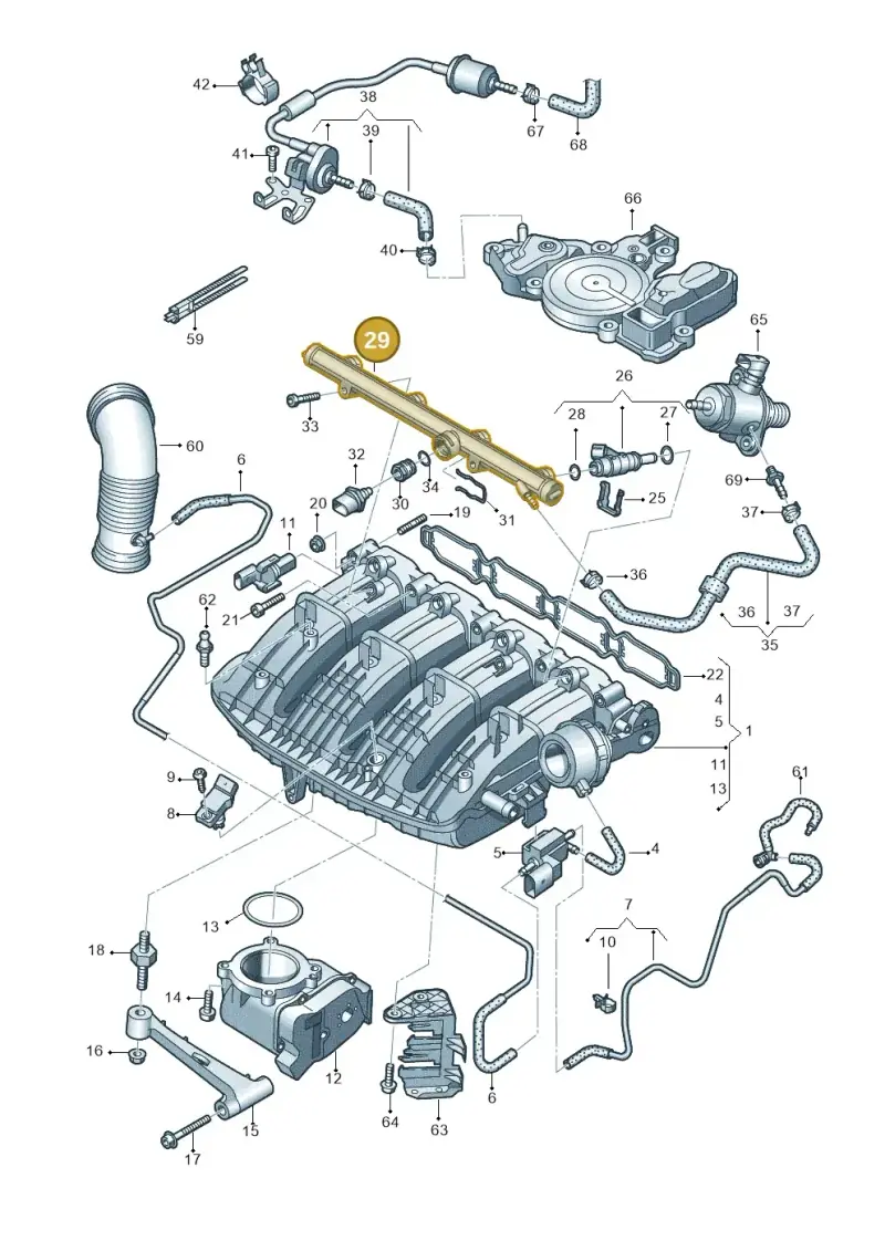 06K133681A — SEAT Leon ST Stylance (2016-2020) diagram 724133040, position 29