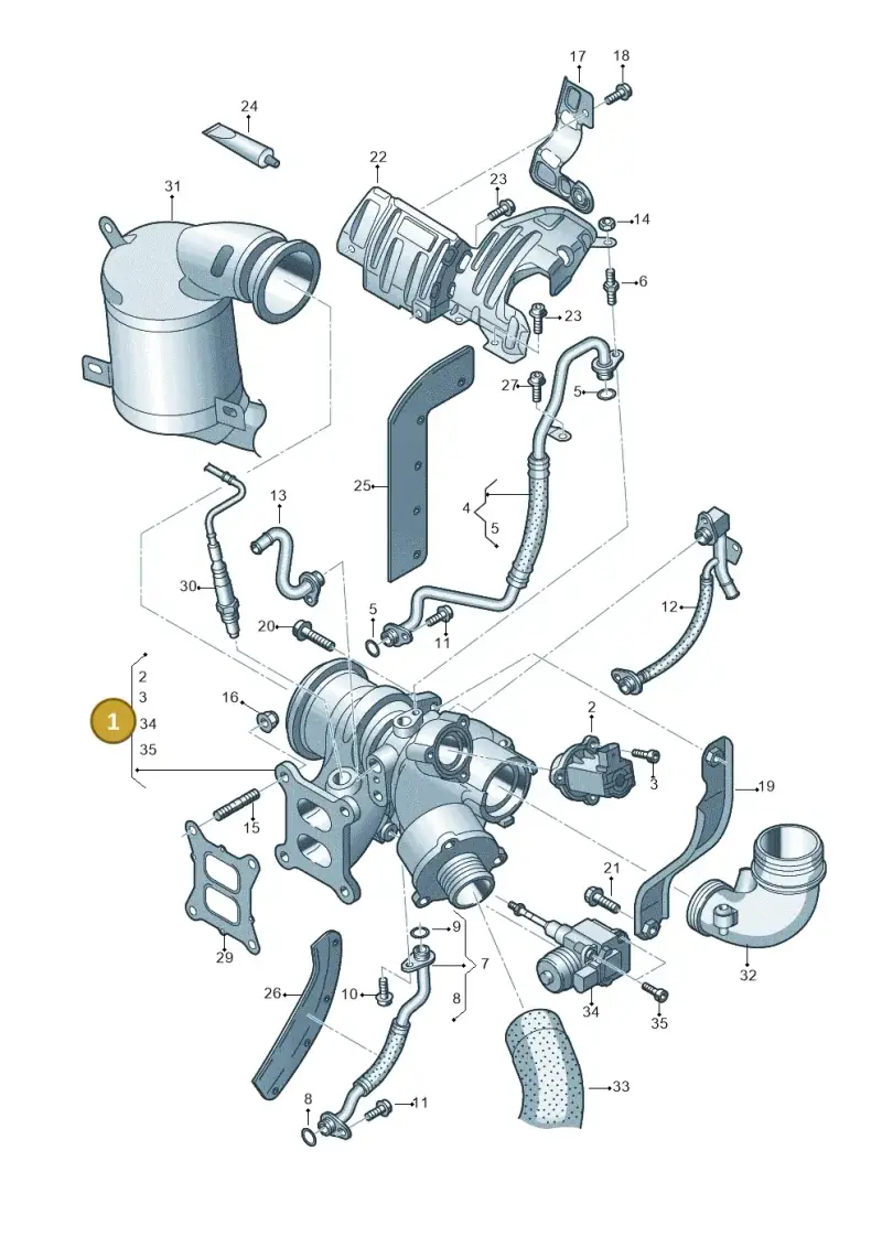 06K145722H — SEAT Leon ST Stylance (2012-2016) diagram 754145610, position 1