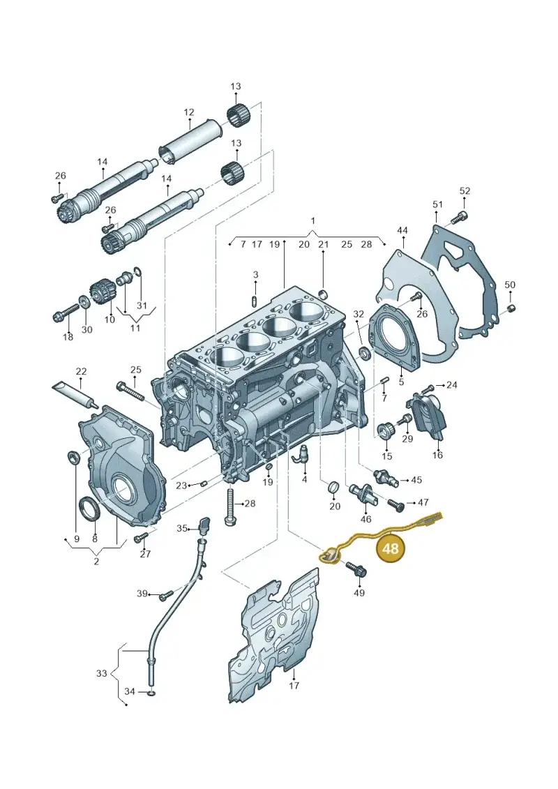 06K905377E — SEAT Formentor TSI CUPRA (2020-) diagram 596103018, position 48