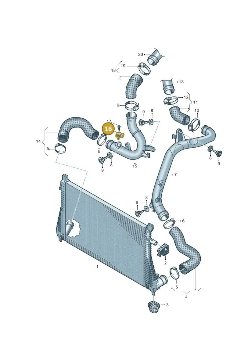 06K906051E — SEAT Formentor TSI CUPRA (2020-) diagram 746145780, position 16