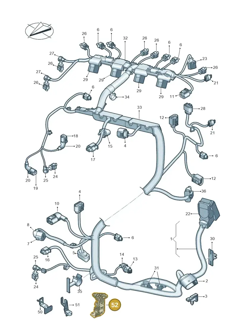 06K971497G — SEAT Ateca Style (2016-) diagram 793971110, position 52
