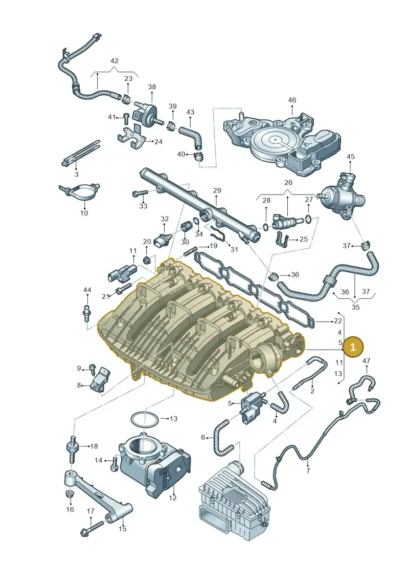 06L133201DM — SEAT Formentor TSI CUPRA (2020-) diagram 884133100, position 1