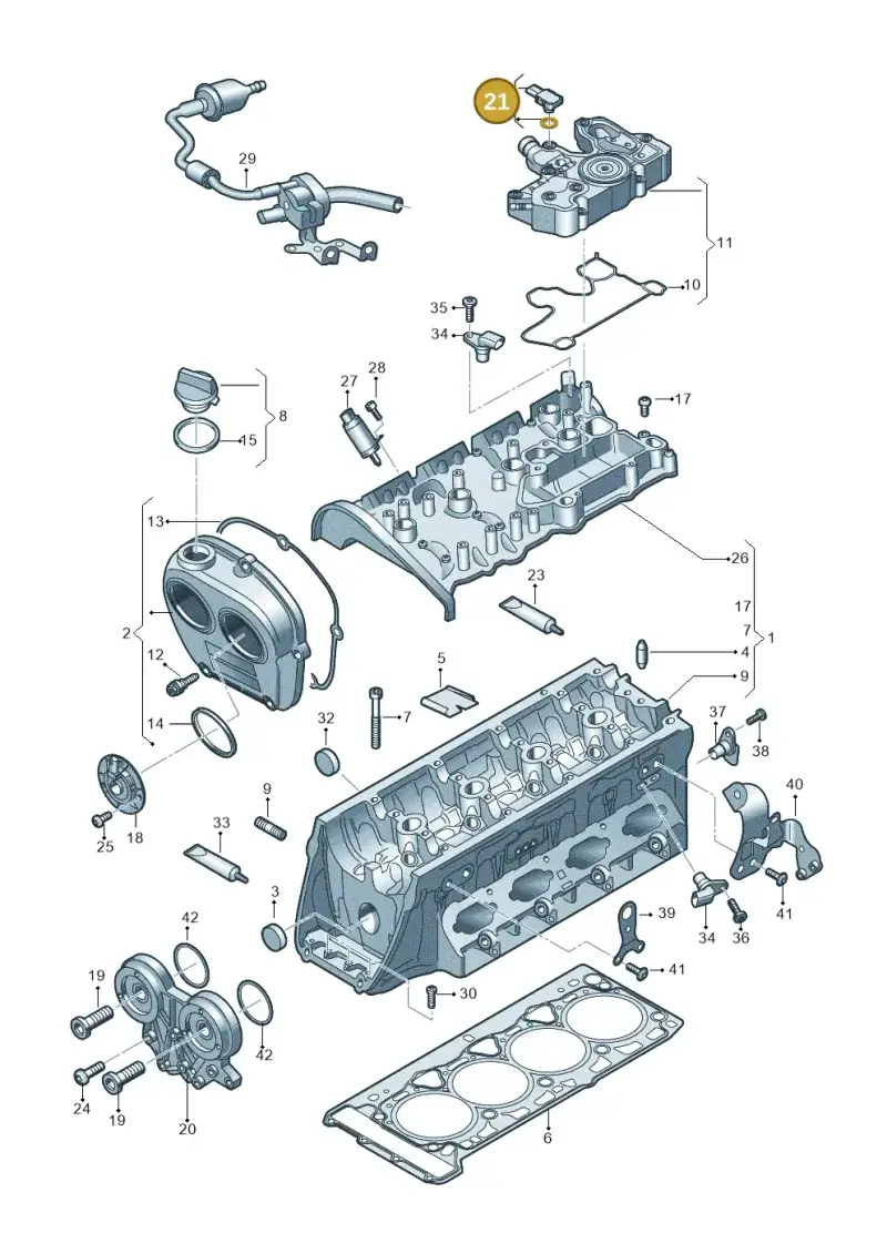 06M906094 — SEAT Formentor TSI CUPRA (2020-) diagram 849103031, position 21